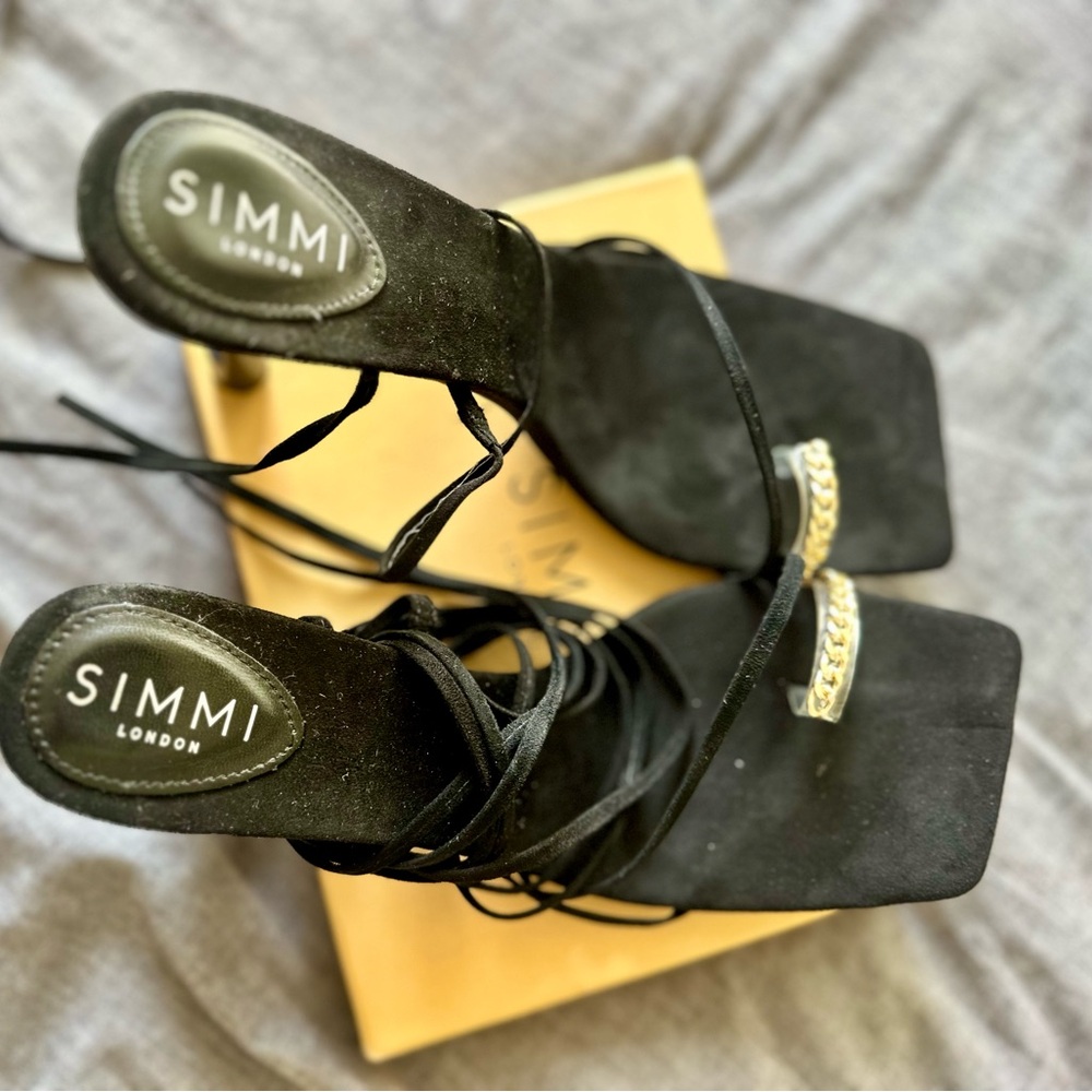 Black Suede Simmi  Heels